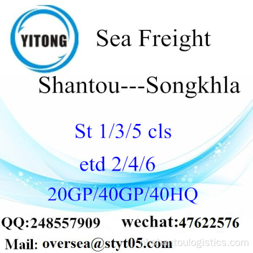 Shantou Port Sea Freight Verzending Naar Songkhla